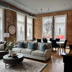 Central Main Street Condo in Historic Building